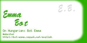 emma bot business card